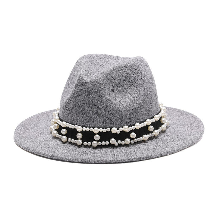 Women's Vintage Wedding Fedora With Zircon Belts