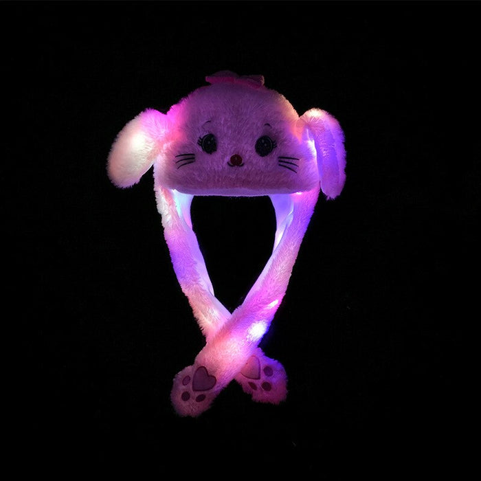 LED Light-Up Cute Animal Arms Plush Hat