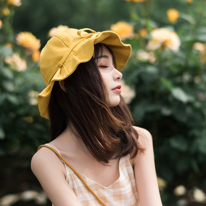 Simple Sun Shading Ruffle Hat