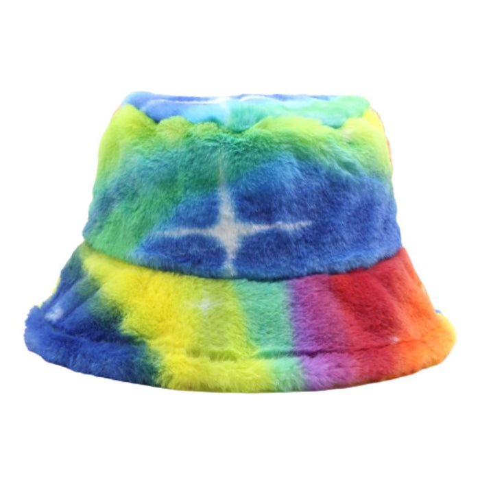 Cool Patterns Faux Fur Fluffy Bucket Hats