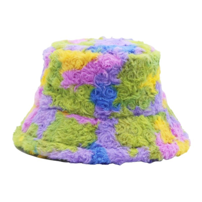 Cool Patterns Faux Fur Fluffy Bucket Hats