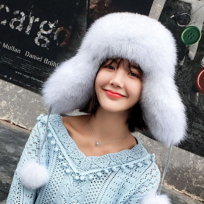 Russian Women Fluffy Fur Caps