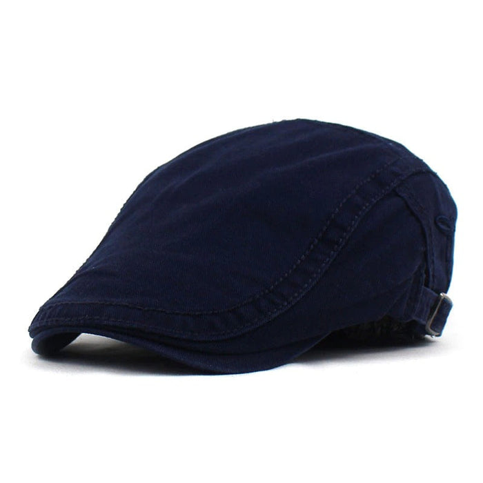 Solid Color Flat Peaked Newsboy Caps For Men