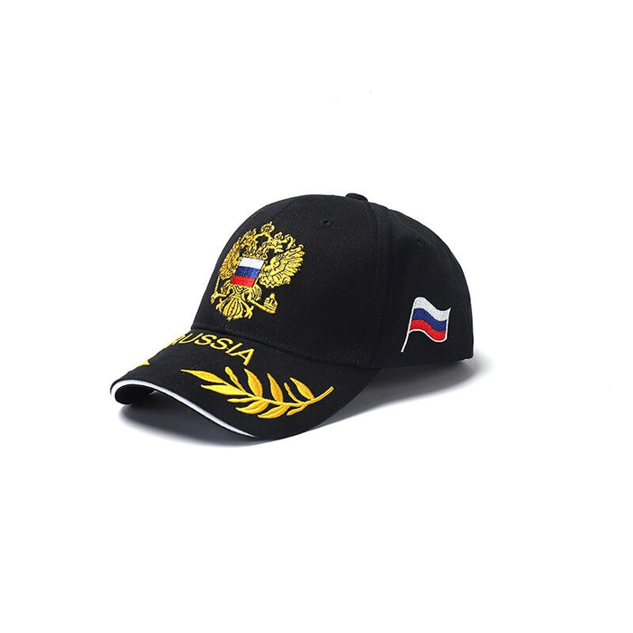 Embroidered Russian Double Crest Snapback Hat