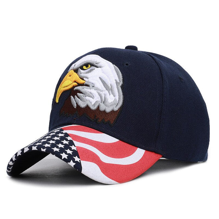 USA Flag & Eagle Embroidered Adjustable Cap