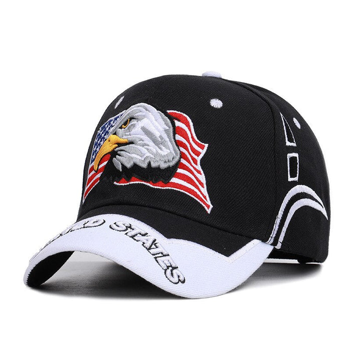 USA Flag & Eagle Embroidered Adjustable Cap