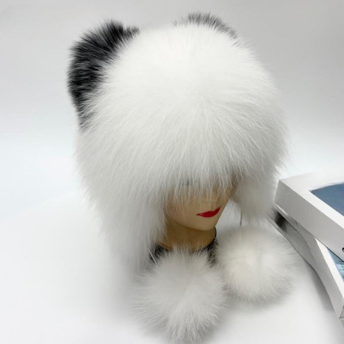Women's Fur Trapper Bomber Hat With EarFlap