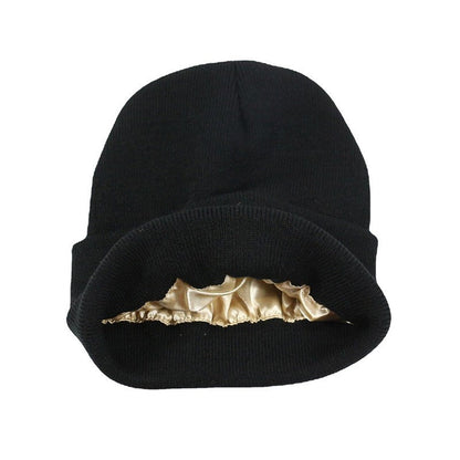 Winter Silk Satin Lined Beanie Hats