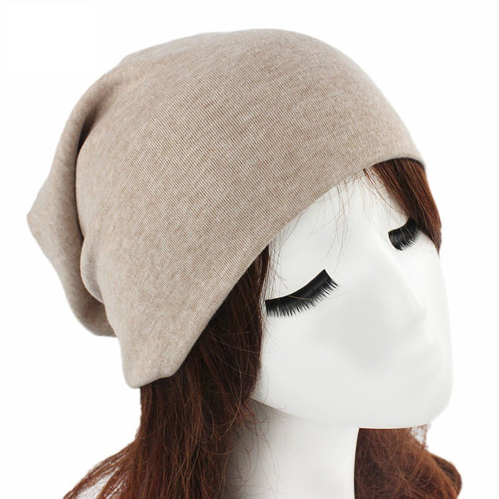 Cotton Baggy Solid Color Beanie For Winter